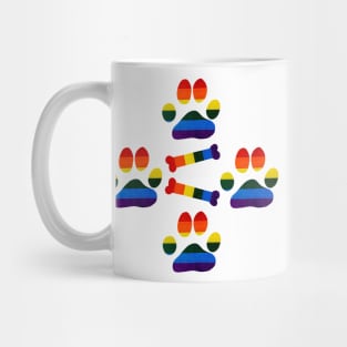 Rainbow Paws and Bones Mug